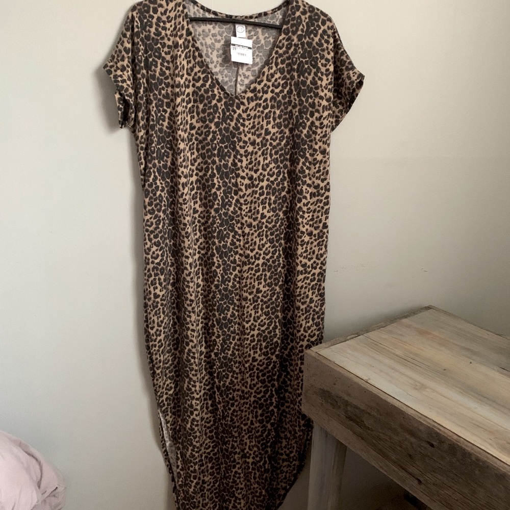 Large cheetah print Addison maxi dress
